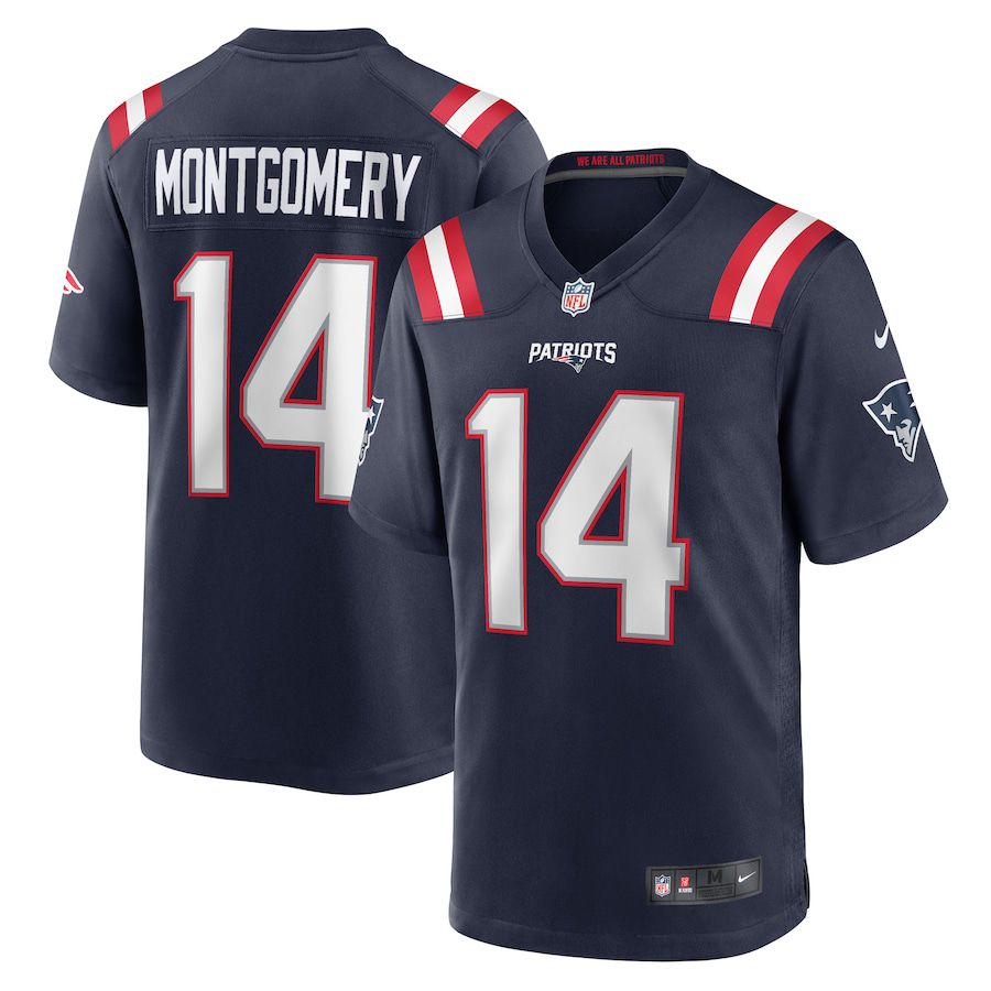 Men New England Patriots #14 Ty Montgomery Nike Navy Game NFL Jersey->women nfl jersey->Women Jersey